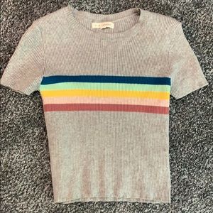 Women’s Ribbed Short Sleeved Sweater